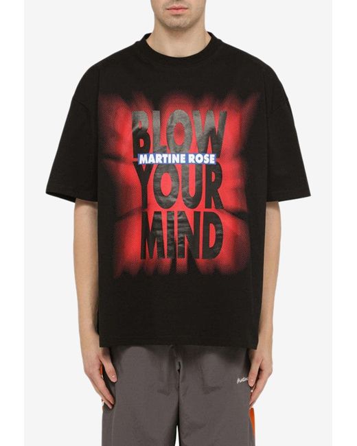 Martine Rose Red Blow Your Mind Crewneck T-Shirt for men