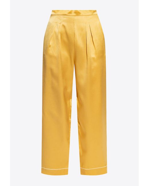Eres Yellow Joyeus Pajama Silk Pants