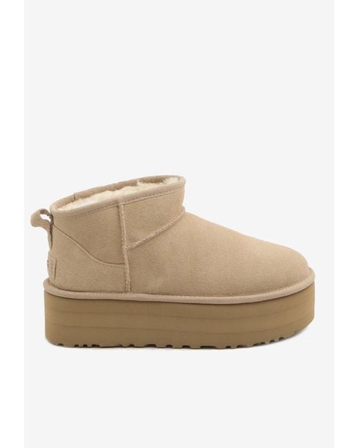 Ugg Natural Ultra Mini Platform Boots