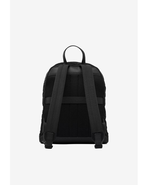 Ferragamo Black Gancini Twins Backpack for men