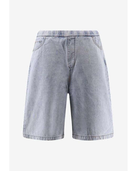 Entire studios Gray Elasticated Bermuda Shorts for men