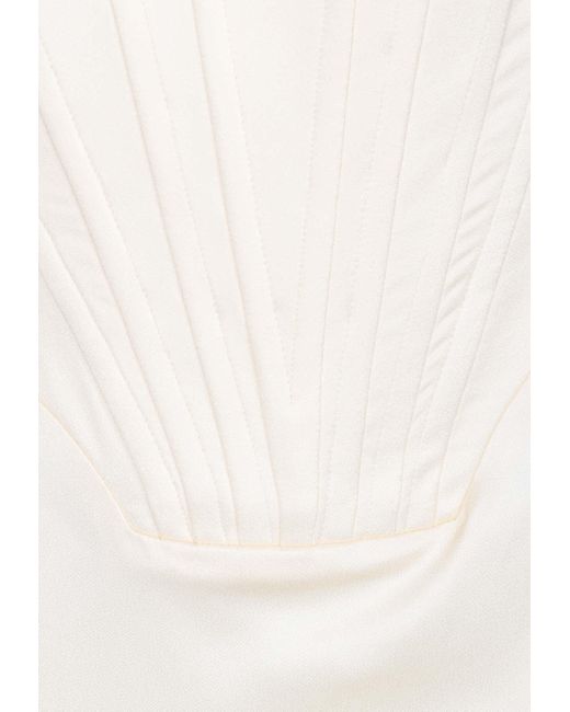 Guiseppe Di Morabito White Corset-Style Strapless Gown