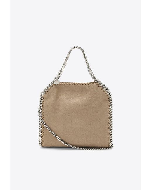 Stella McCartney Natural Mini Falabella Faux Leather Shoulder Bag
