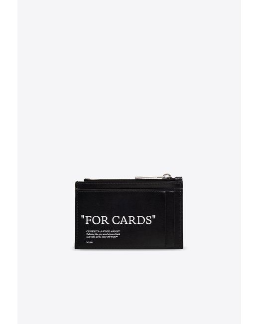 Off-White c/o Virgil Abloh White Quote Bookish Leather Cardholder for men