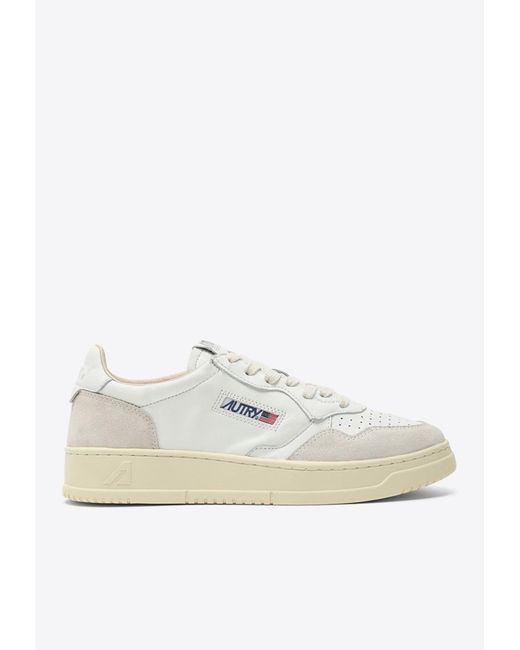 Autry White Medalist Low-Top Sneakers