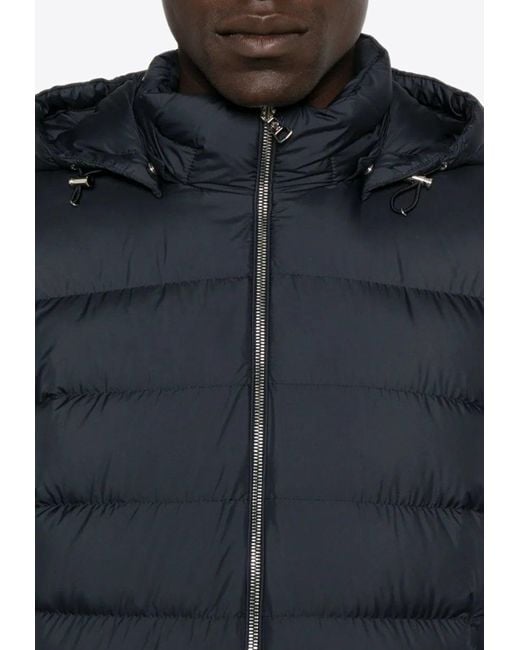 Moncler Black Arneb Hooded Short Down Jacket for men