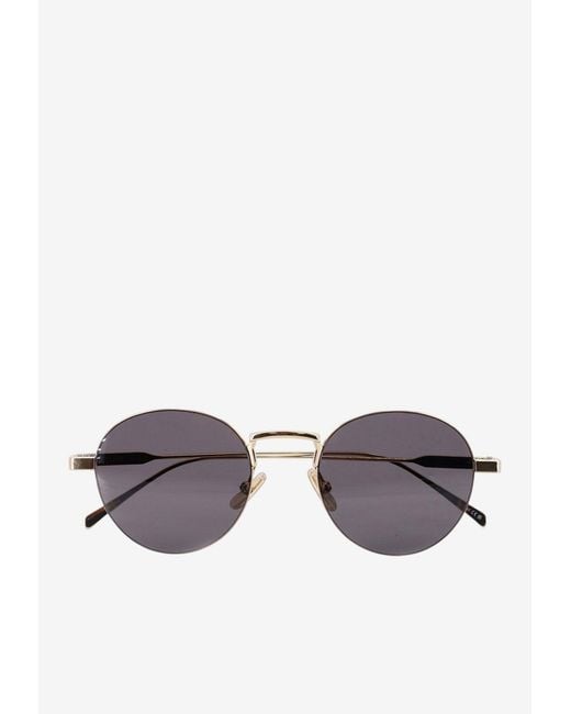 Céline Gray Round-Frame Logo Sunglasses for men