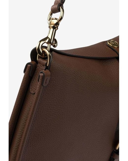 Etro Brown Pony Tumbled Leather Shoulder Bag