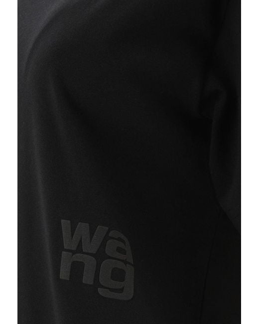 Alexander Wang Black Puff Logo Jersey T-Shirt