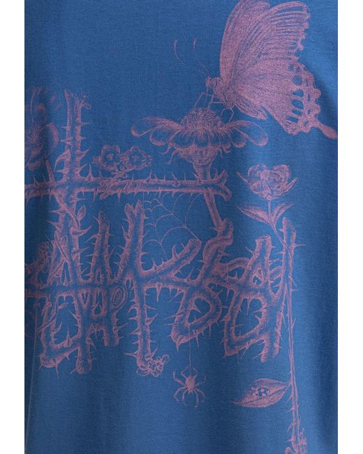 Stussy Blue In Bloom Printed T-Shirt for men
