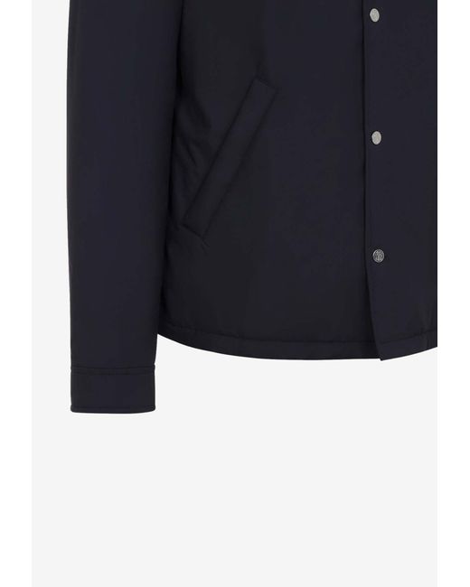 Brunello Cucinelli Blue Water-Resistant Technical Jacket for men