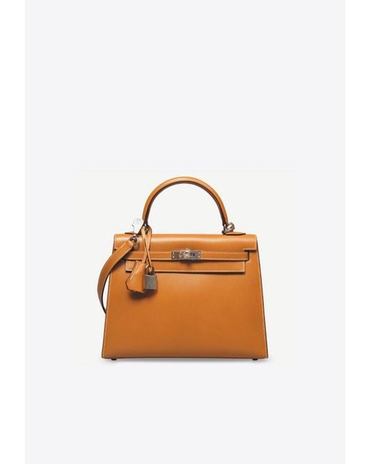 Hermès Kelly 25 In Natural Sable Butler Leather With Palladium Hardware ...