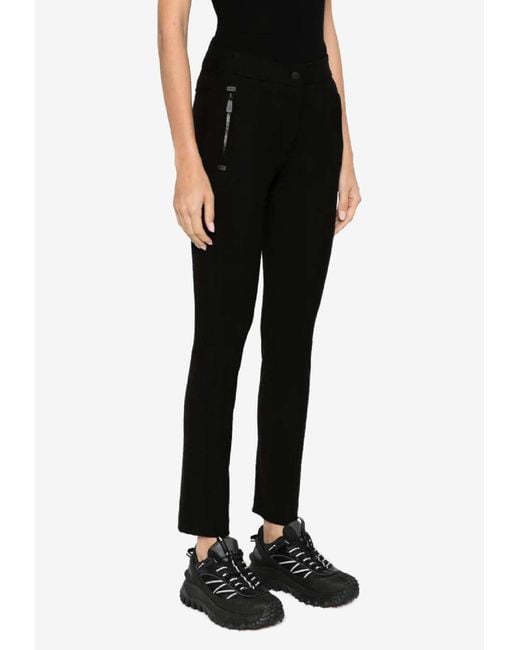 Moncler Black Zipped Skinny Pants