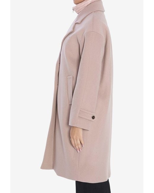 Herno Natural Wool Buttoned Coat