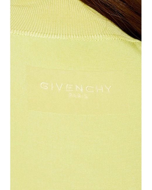 Givenchy Yellow Turtleneck Flared Mini Dress