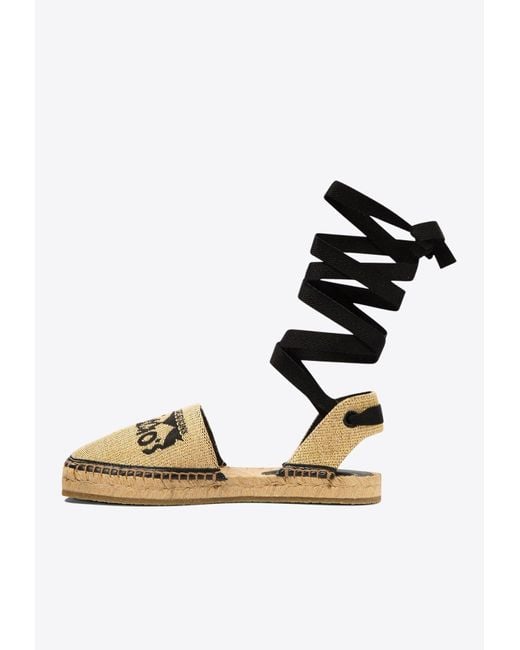 Ferragamo Black Elaia Gladiator Espadrilles