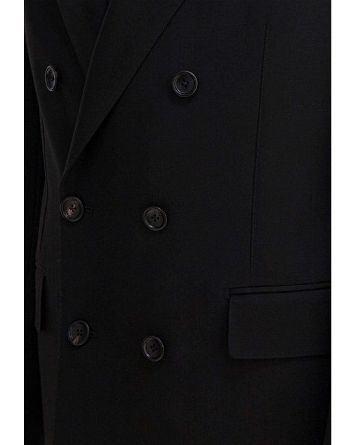 Tom Ford Black Broken Double-Breasted Blazer for men