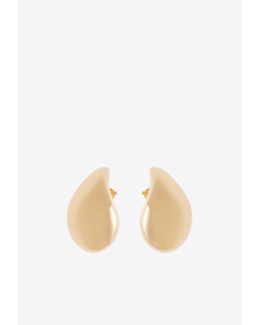 Bottega Veneta White Large Drop-Shaped Earrings