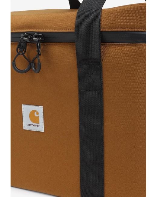 Carhartt Brown Logo Patch Cooler Bag for men