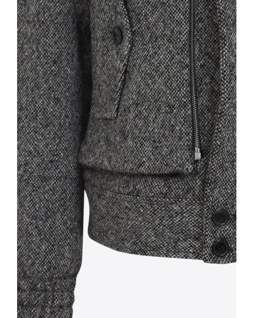 Dries Van Noten Gray Venice Wool Jacket for men