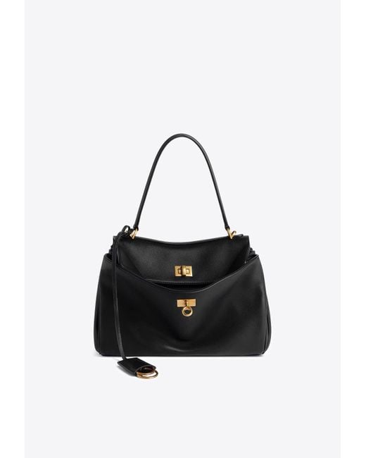 Balenciaga Black Small Rodeo Leather Shoulder Bag