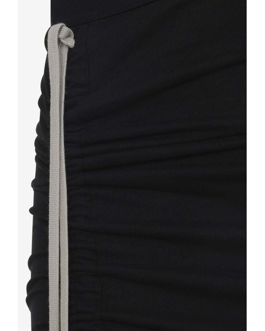 Moncler Black Adjustable Maxi Skirt With Logo-Patch