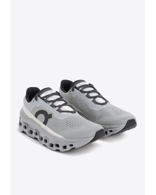 On Shoes Gray Cloudmonster Low-Top Sneakers for men