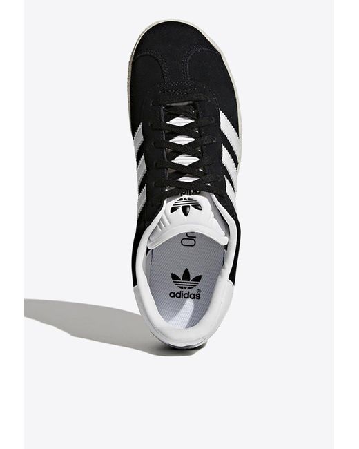 Adidas Originals Black Gazelle Low-Top Suede Sneakers