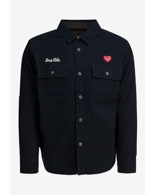 Human Made Blue Work Printed Jacket for men