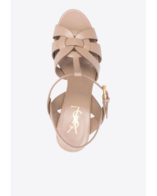 Saint Laurent Pink Tribute 105 Platform Sandals