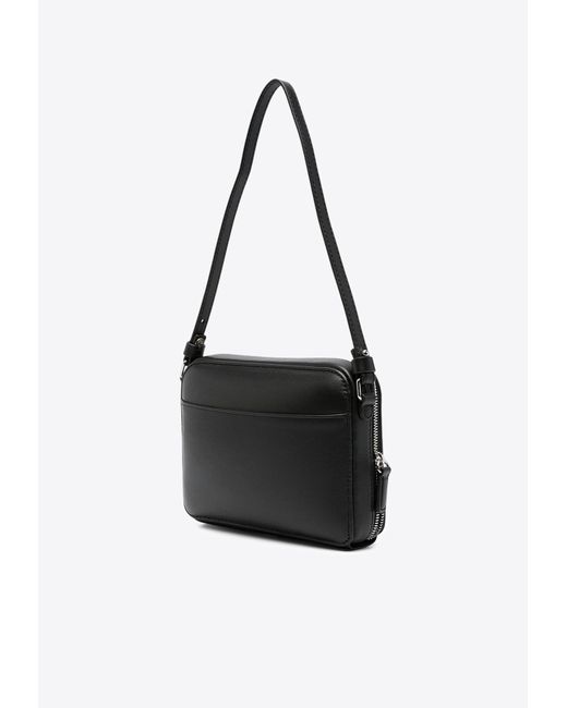 Courreges Black Cloud Calf Leather Shoulder Bag
