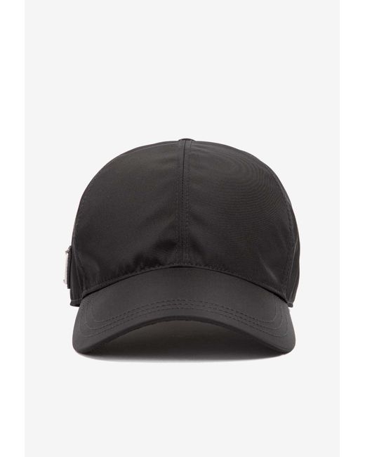 Prada Black Logo Baseball Cap