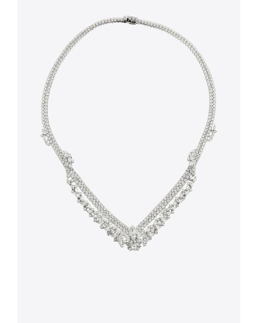 YEPREM White Y-Couture Diamond Necklace