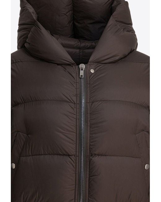 Rick Owens Brown Concordians Cropped Puffer Jacket