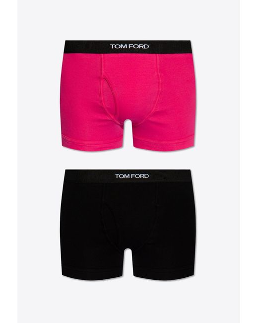 Tom Ford Pink Logo Waistband Boxers for men