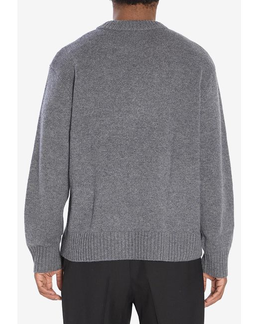 Lisa Yang Gray Kristian Crewneck Sweater for men