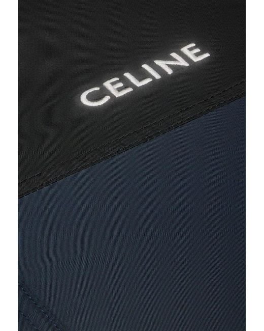 Céline Blue Drawstring Windbreaker Jacket for men