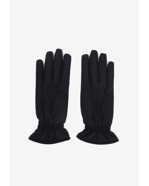 Brioni Black Cashmere Gloves for men