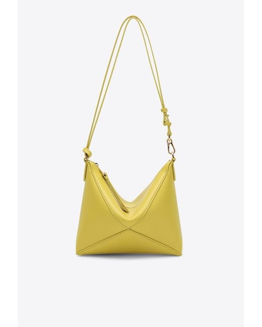 Loewe Yellow Puzzle Fold Leather Shoulder Bag