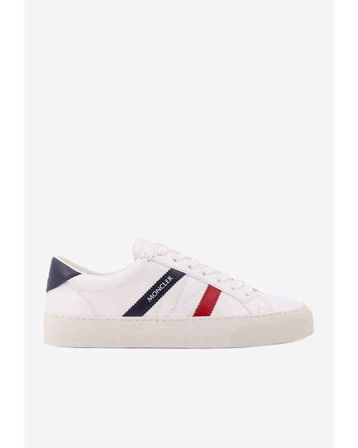 Moncler Men's Pink Monaco Low-Top Sneakers