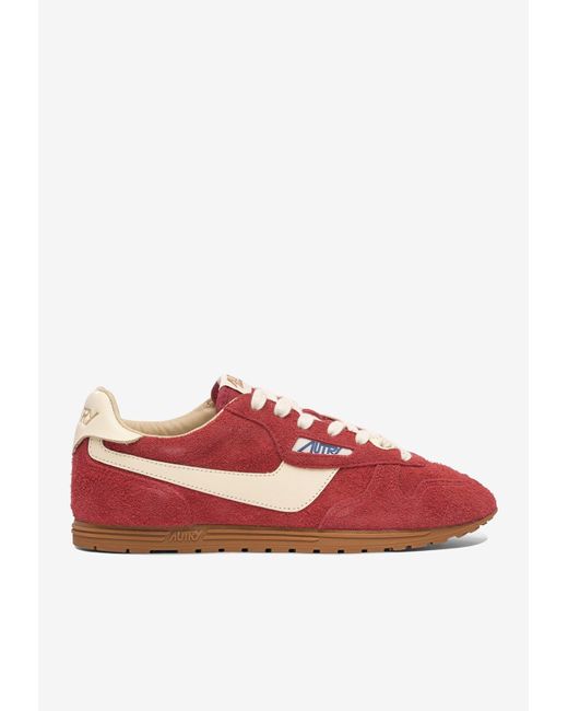 Autry Red Windspin Low-Top Sneakers for men