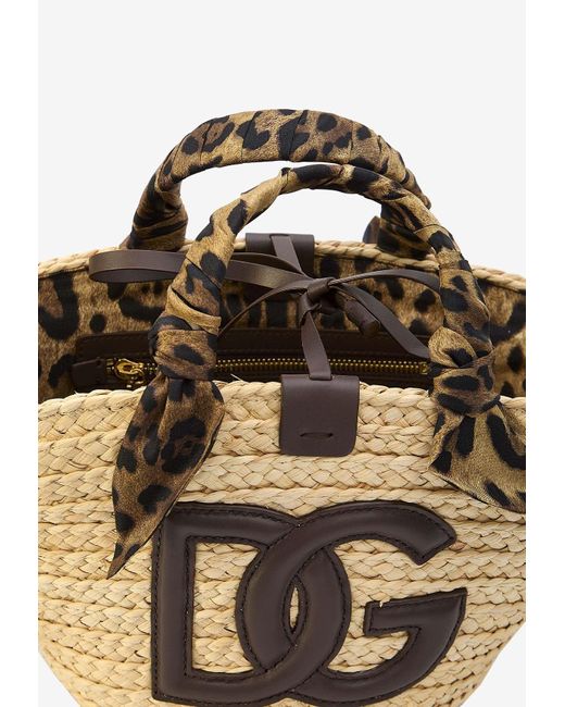 Dolce & Gabbana Natural Small Kendra Basket Tote Bag