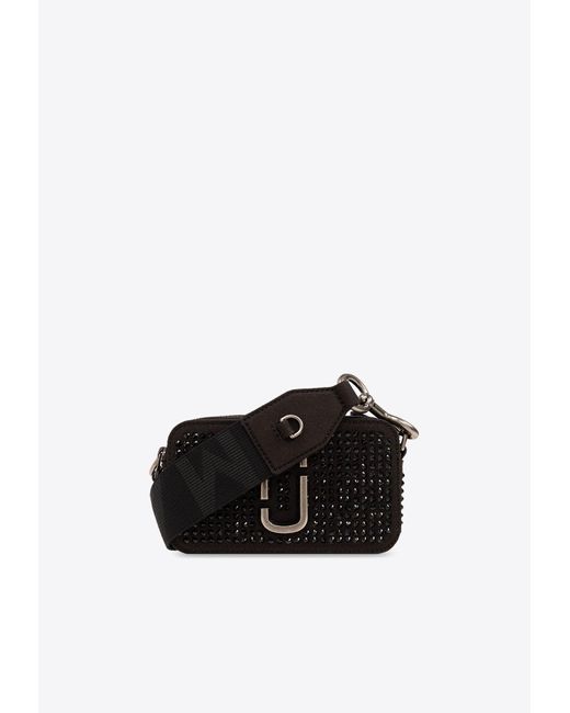 Marc Jacobs White The Crystal Embellished Snapshot Camera Bag
