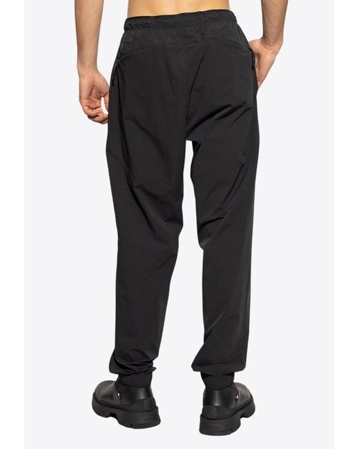 Moncler Black Logo Patch Track Pants for men