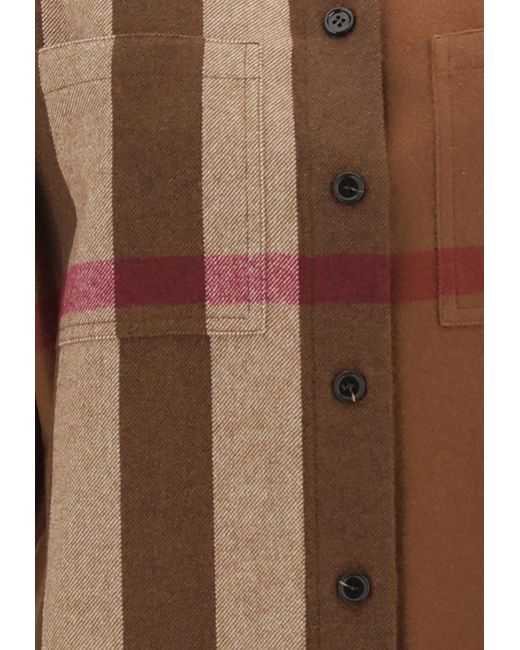 Burberry Brown Avalon Checked Wool-Blend Shirt
