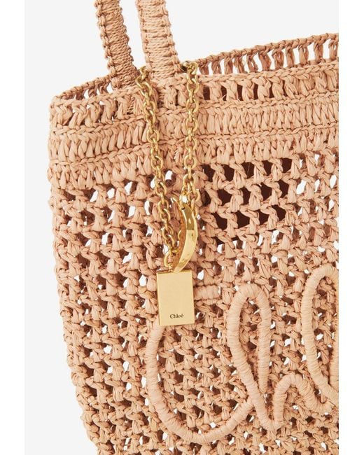 Chloé White Small Summer Banana Tote Bag