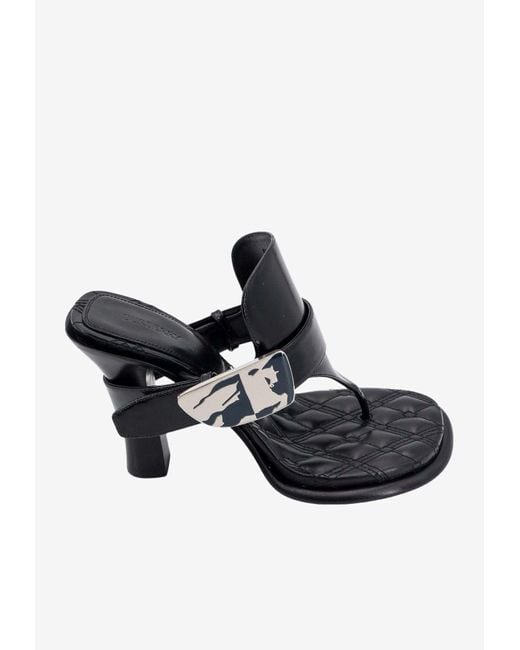 Burberry Black Bay 105 Leather Mules