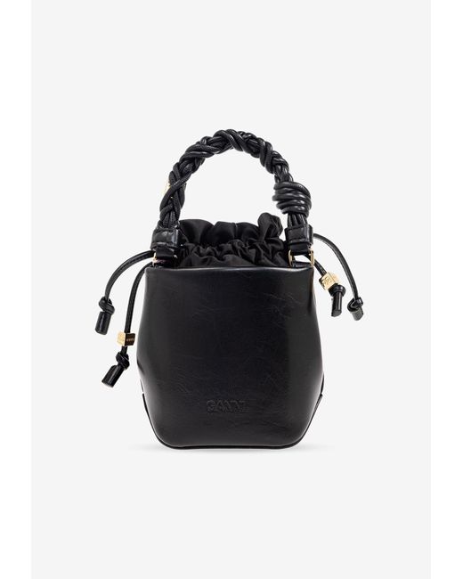 Ganni Black Mini Bou Bucket Bag