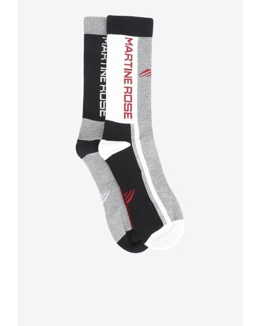Martine Rose White Sports Sock Multipack for men
