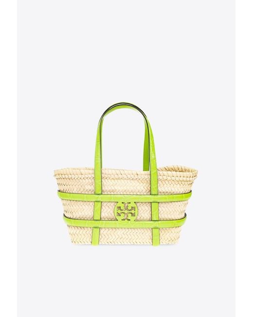 Tory Burch Natural Small Ella Straw Basket Bag